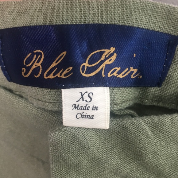 SOLD Blue Rain Green Scalloped Hem Shorts #083 - Picture 5 of 8